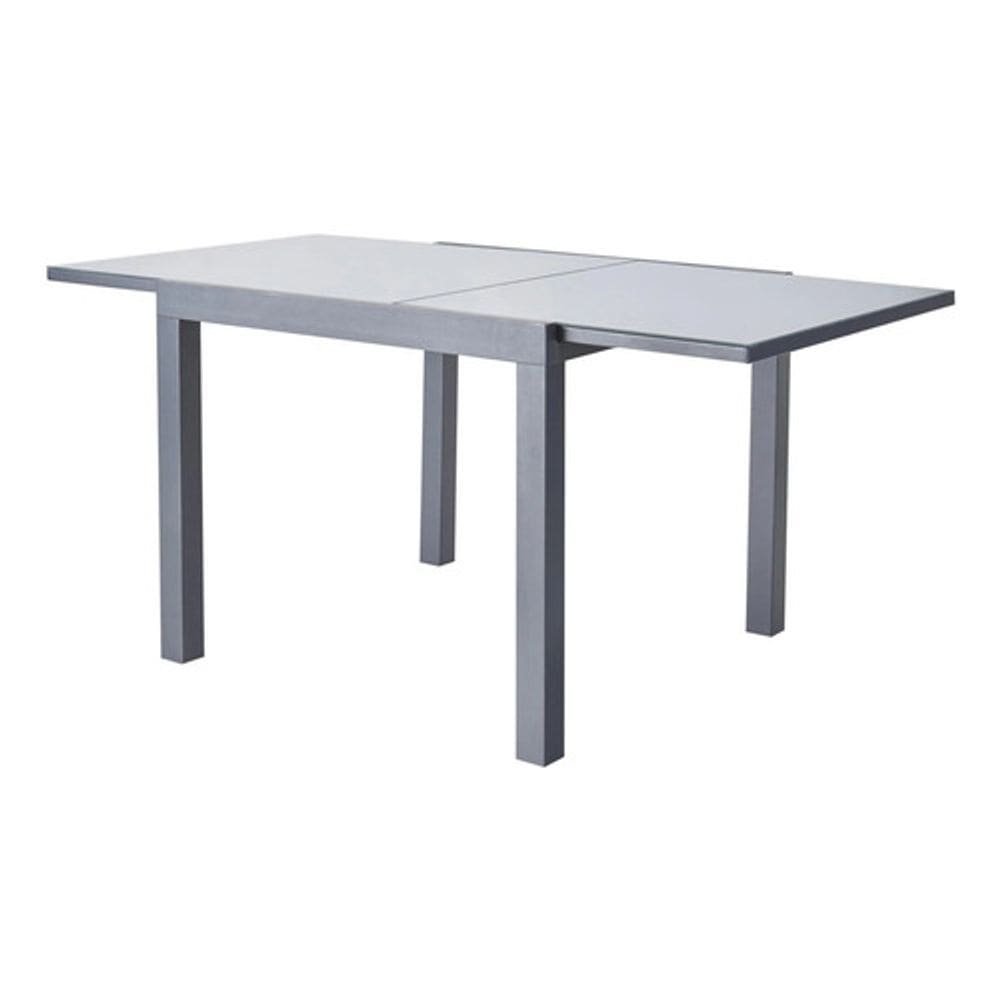 Mesa Retangular Extensivel Jardim 90-160cm Aluminio - Cinza