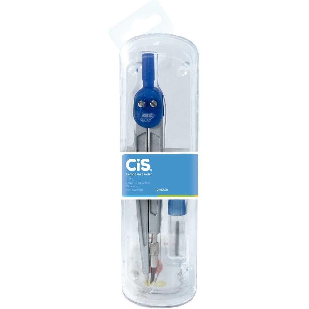 Compasso Cis-106/A Sem Tira Linha + Mina Estojo