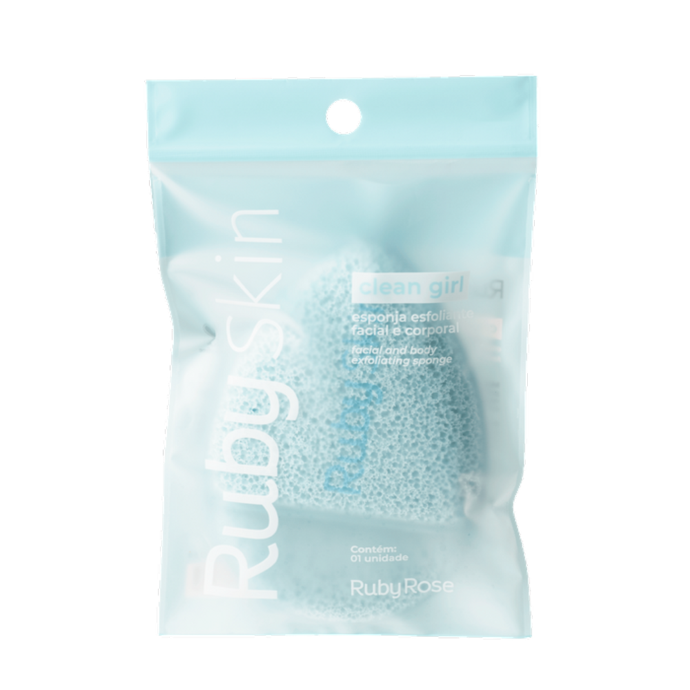Esponja Esfoliante Puff Ruby Skin Azul - Ruby Rose