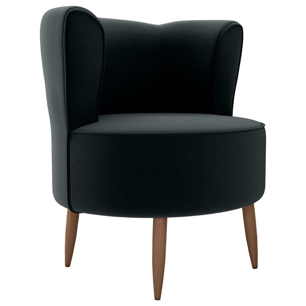 Poltrona Decorativa Pes Palito Savana Veludo Inca Milani Store