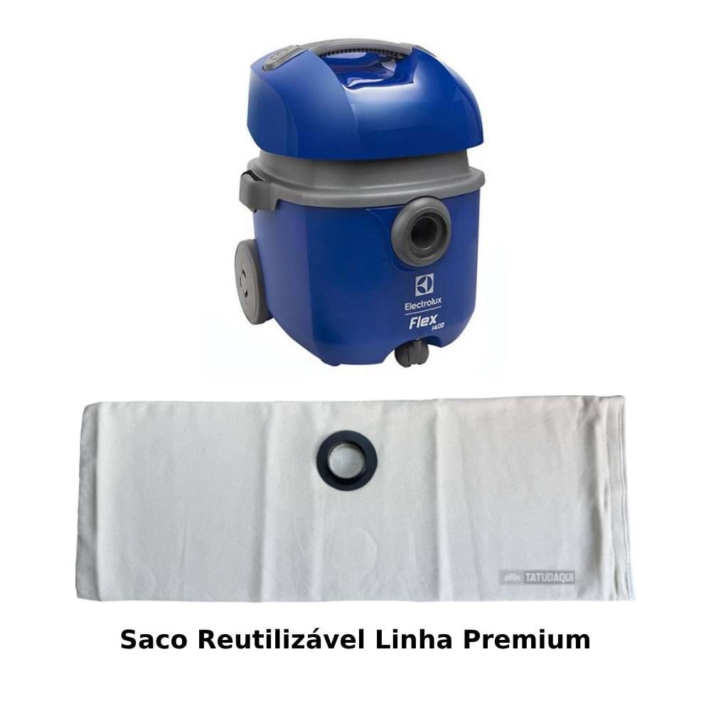 Saco Reutilizável Premium Para Aspirador Electrolux Flex 1400 FlexN FlexS