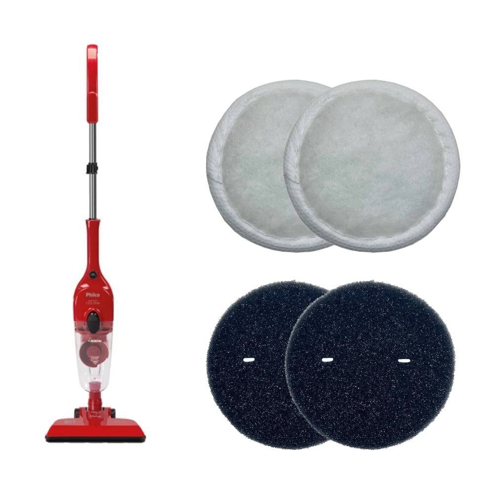 Kit 2 Filtros Para Aspirador Pó Vertical Philco Ciclone PAS1410V