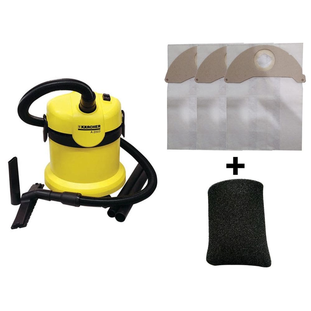 Kit 12 Sacos Descartáveis Aspirador Karcher A2003 + 2 Filtro