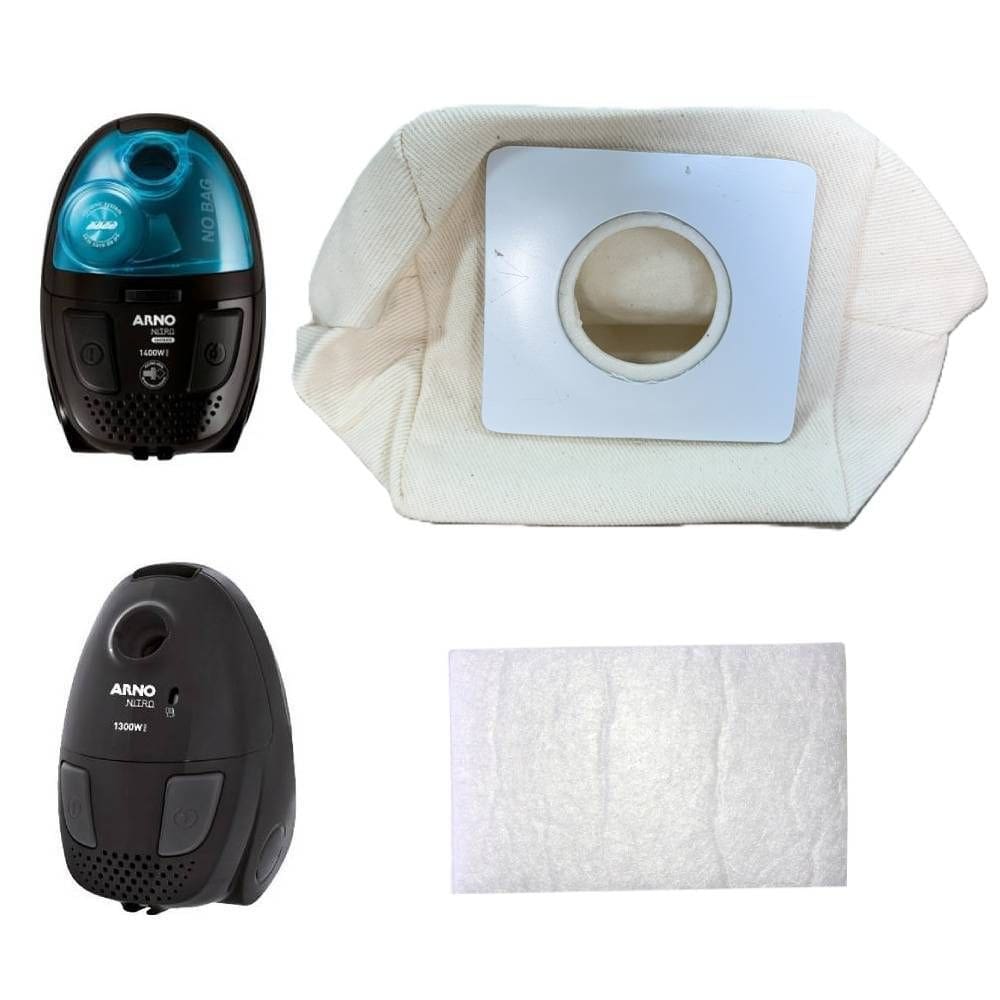 Saco Reutilizável Para Aspirador Pó Arno Nitro 1300w + FIltro