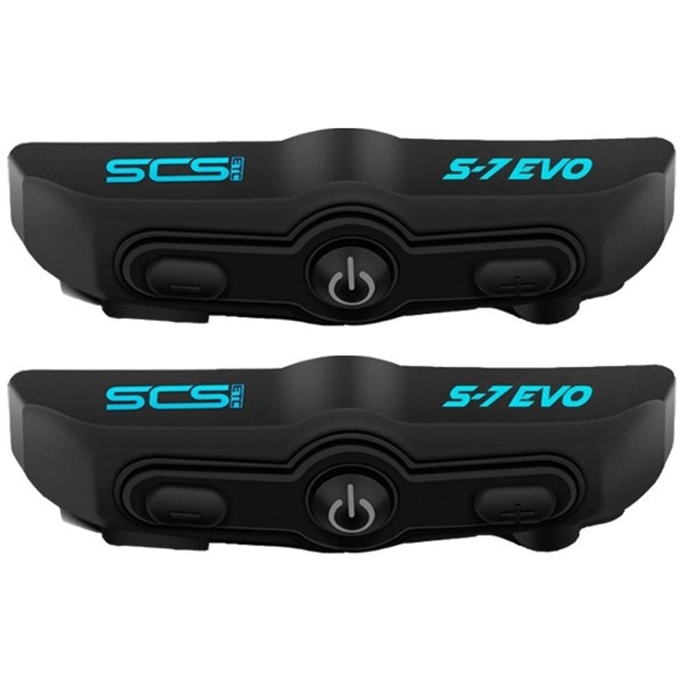 Par de Intercomunicadores Moto Capacete Motoqueiro Microfone Scs S7 Evo Bluetooth 5.0,