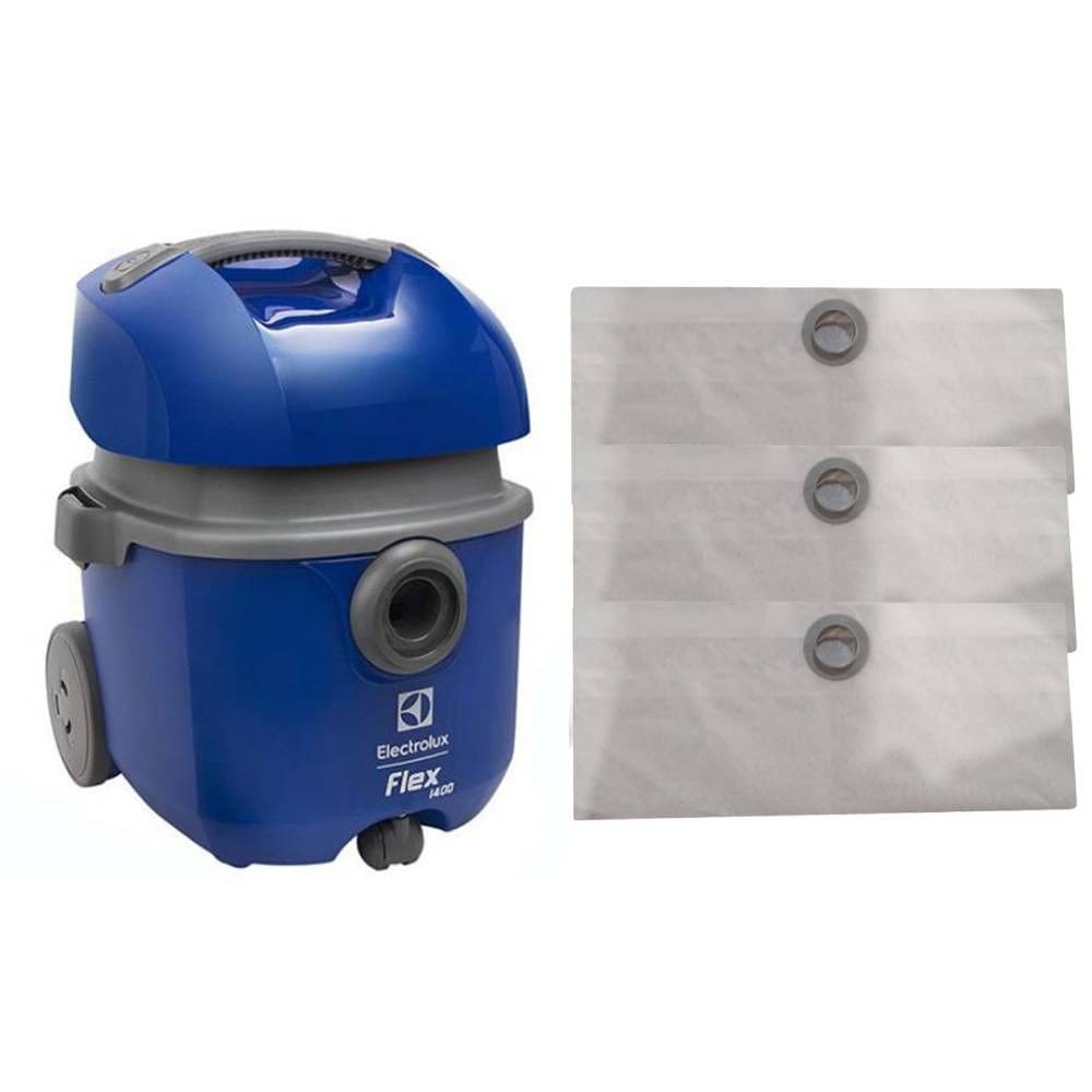 Kit Com 6 Sacos Descartáveis Aspirador De Pó Electrolux Flex 1400 FleN FlexS