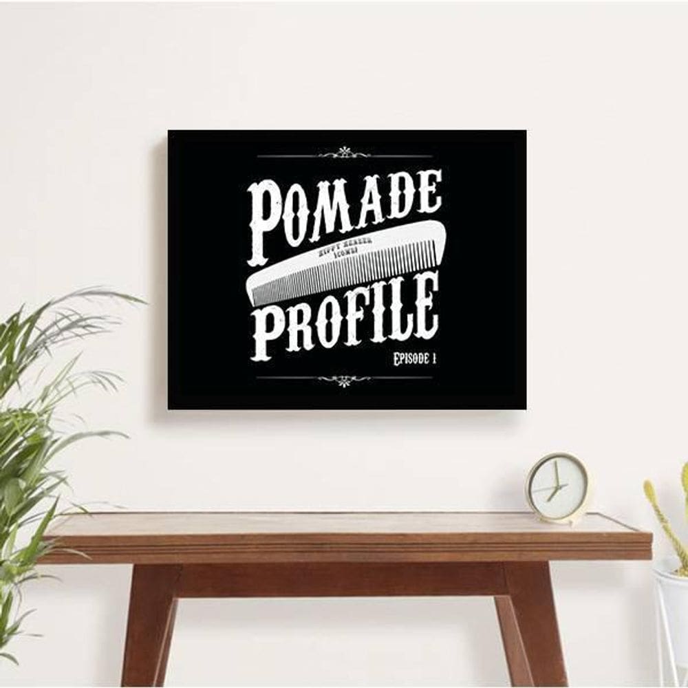 Quadro Decorativo Pomade Profile 45X34Cm