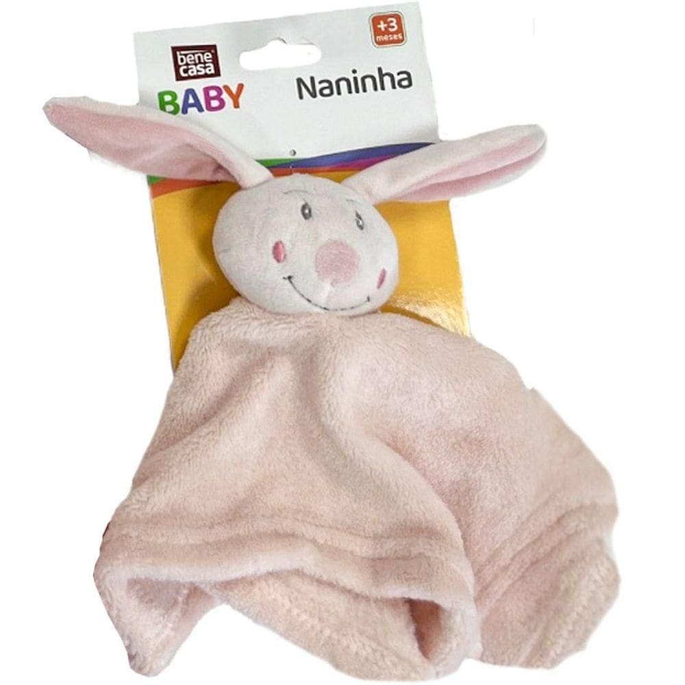 Naninha Para Bebê Soninho Encantado 27x27cm Coelho Rosa