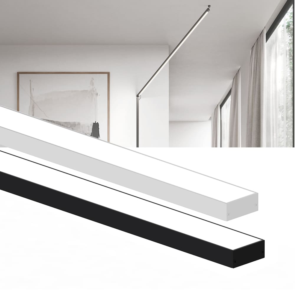 Perfil de Sobrepor Taschibra Para Fita de Led Zenith 5X2 Com 2 Metros Branco