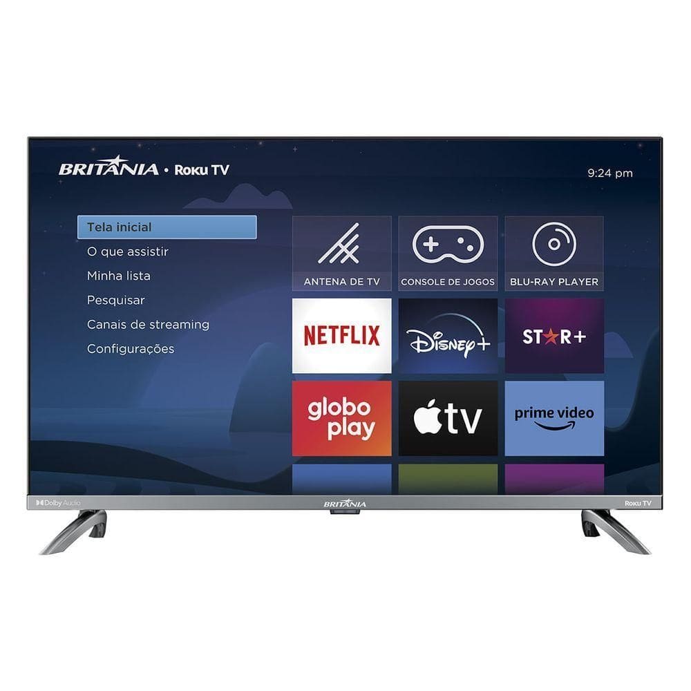 Smart 32” Britânia BTV32G7PR2CSGBLH Led Dolby Audio Bivolt