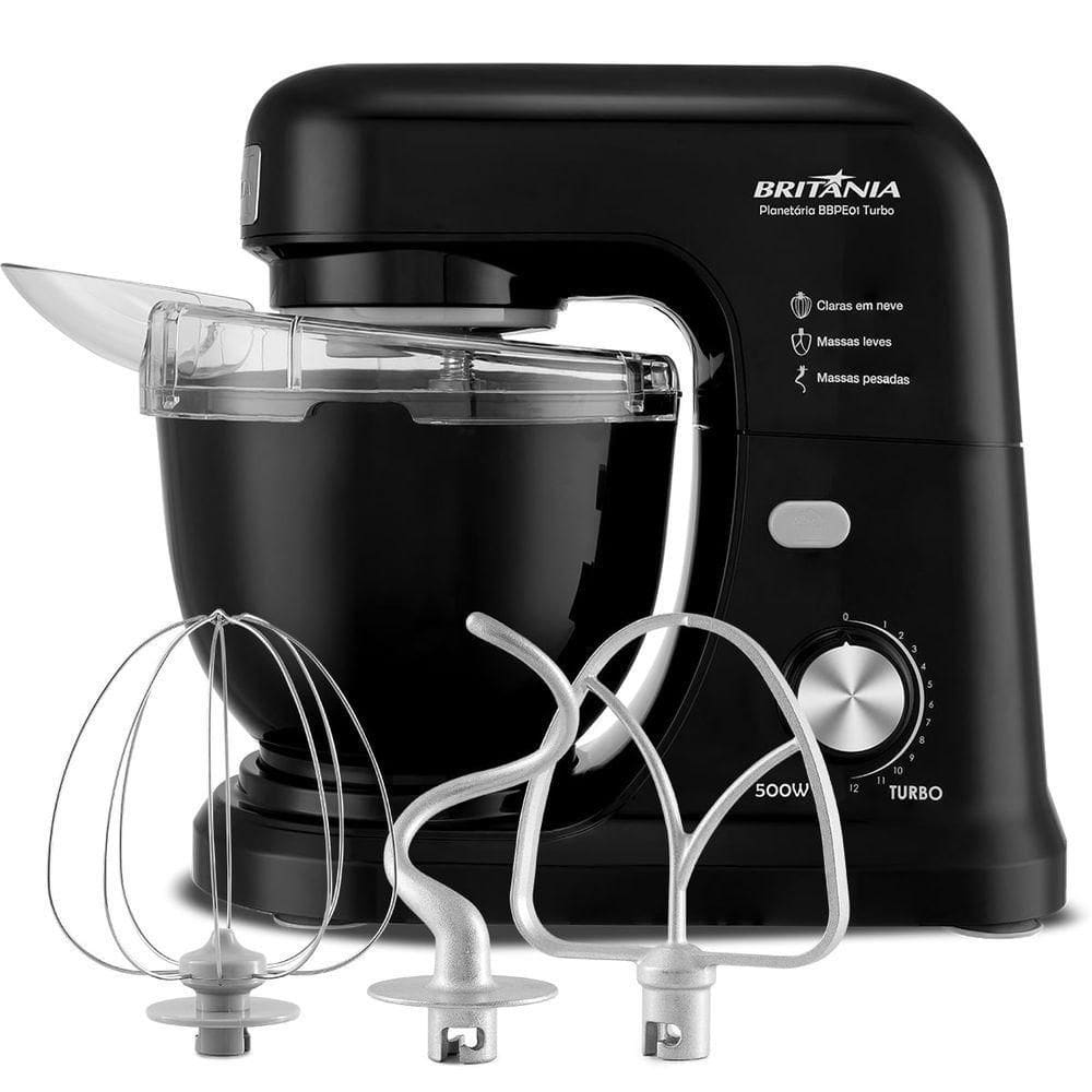 Batedeira Planetária Britânia BBPE01 12 Velocidades 4L 500W 220V