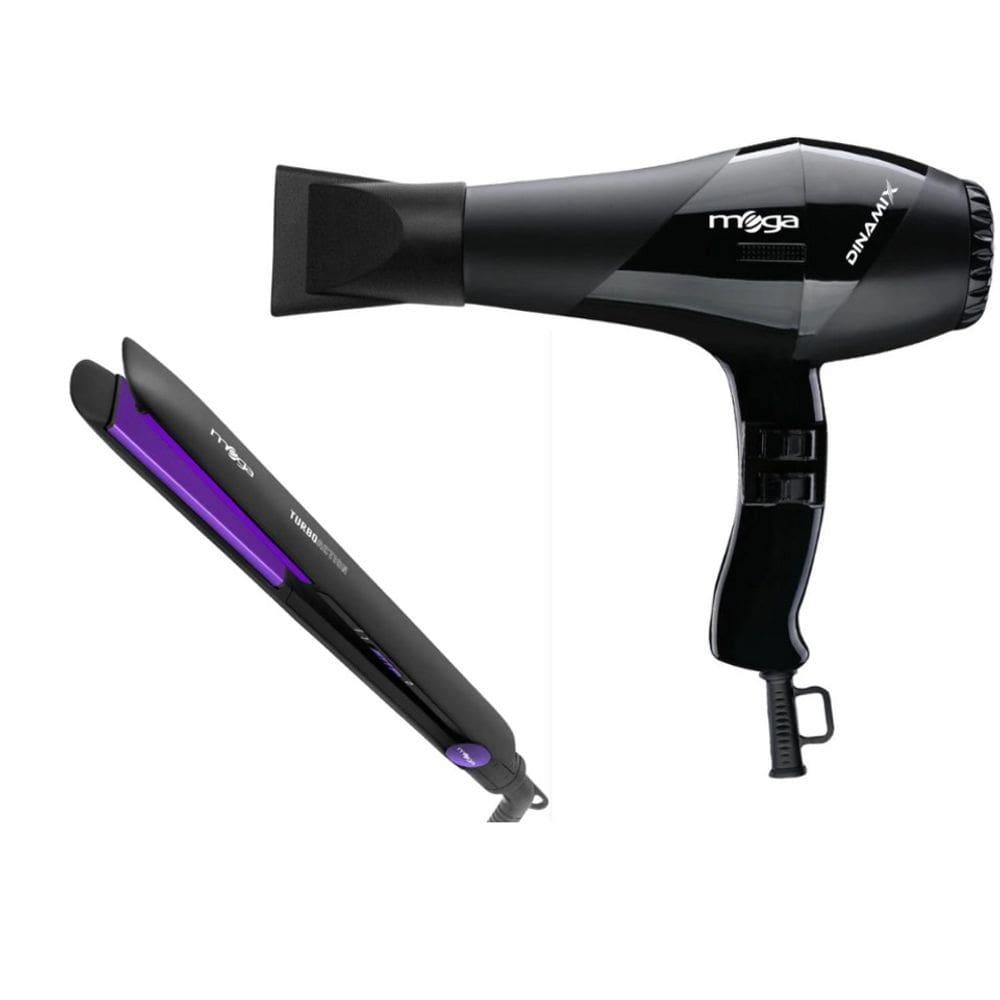 Kit Mega - Secador De Cabelo Dinamix 2000W 127V + Prancha Turbo Action 230ºc Biv