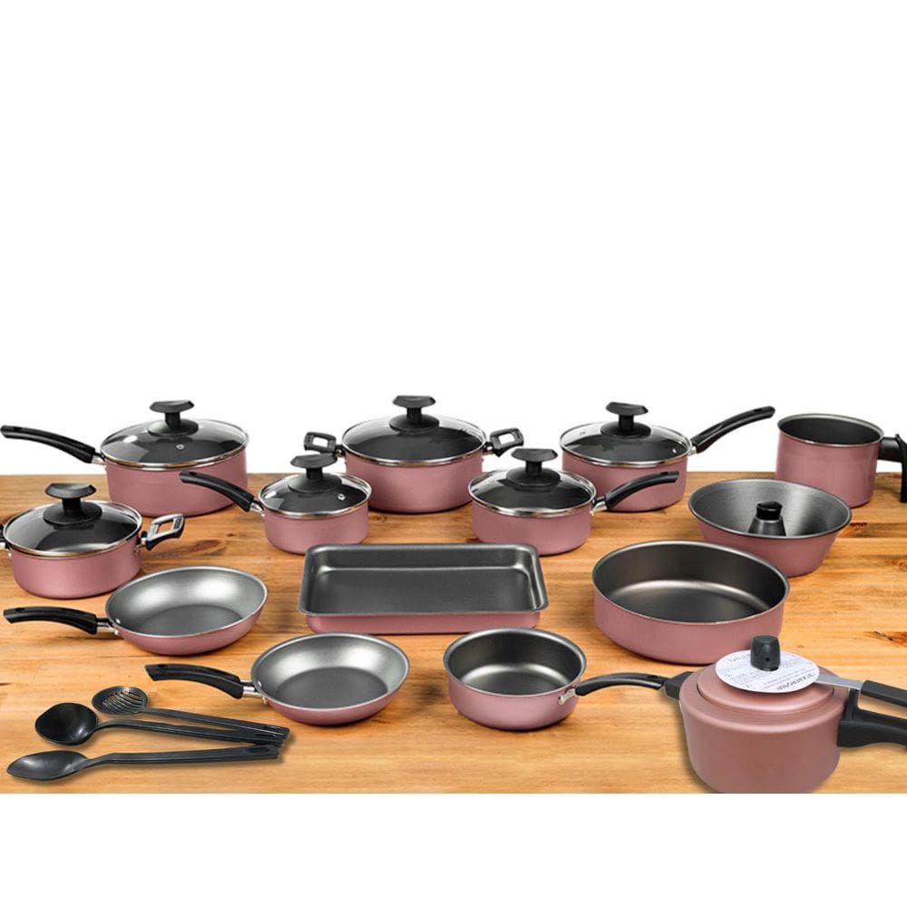 Conjunto Panelas 17 Pc Antiaderente com Panela Pressão