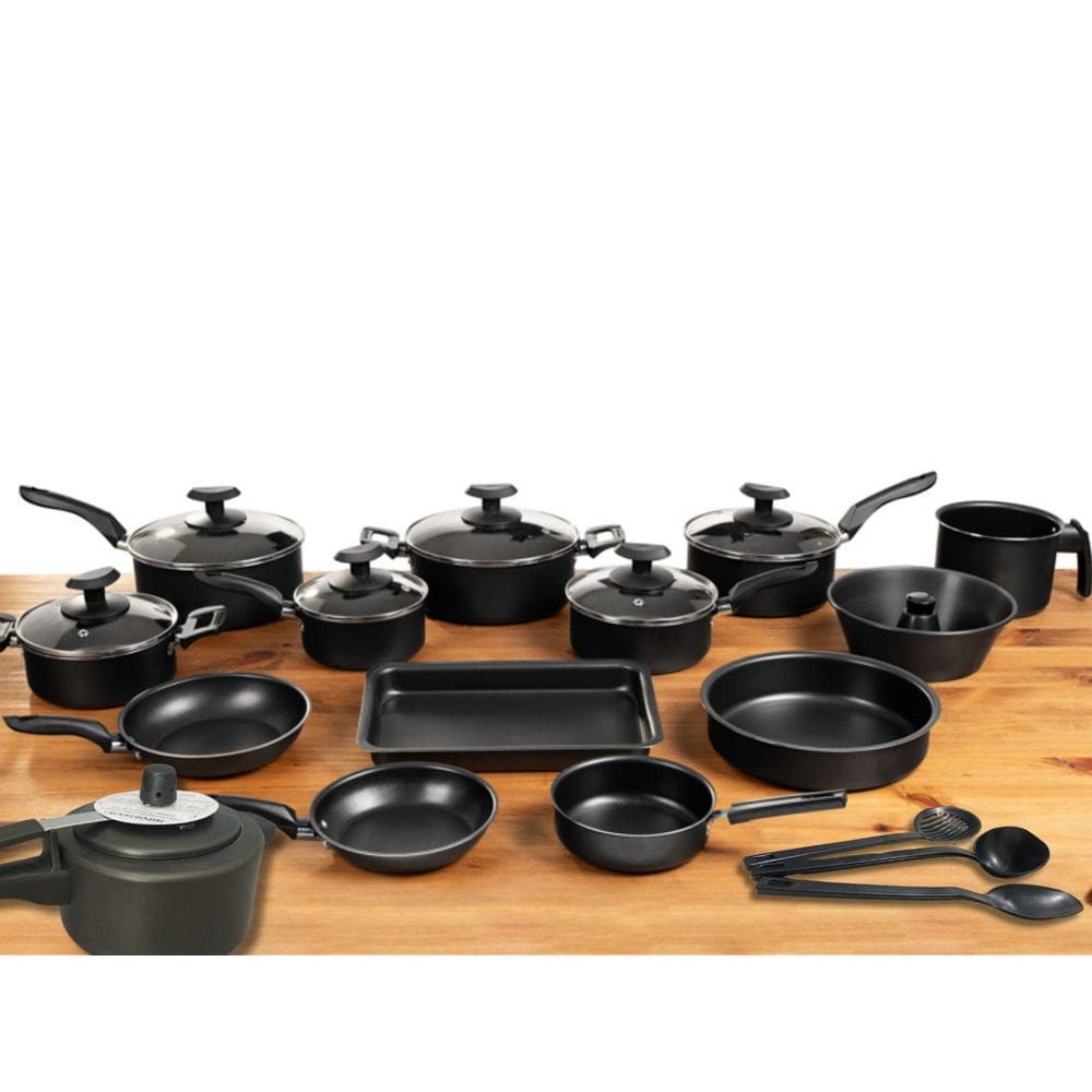 Conjunto Panelas 17 Pc Antiaderente com Panela Pressão