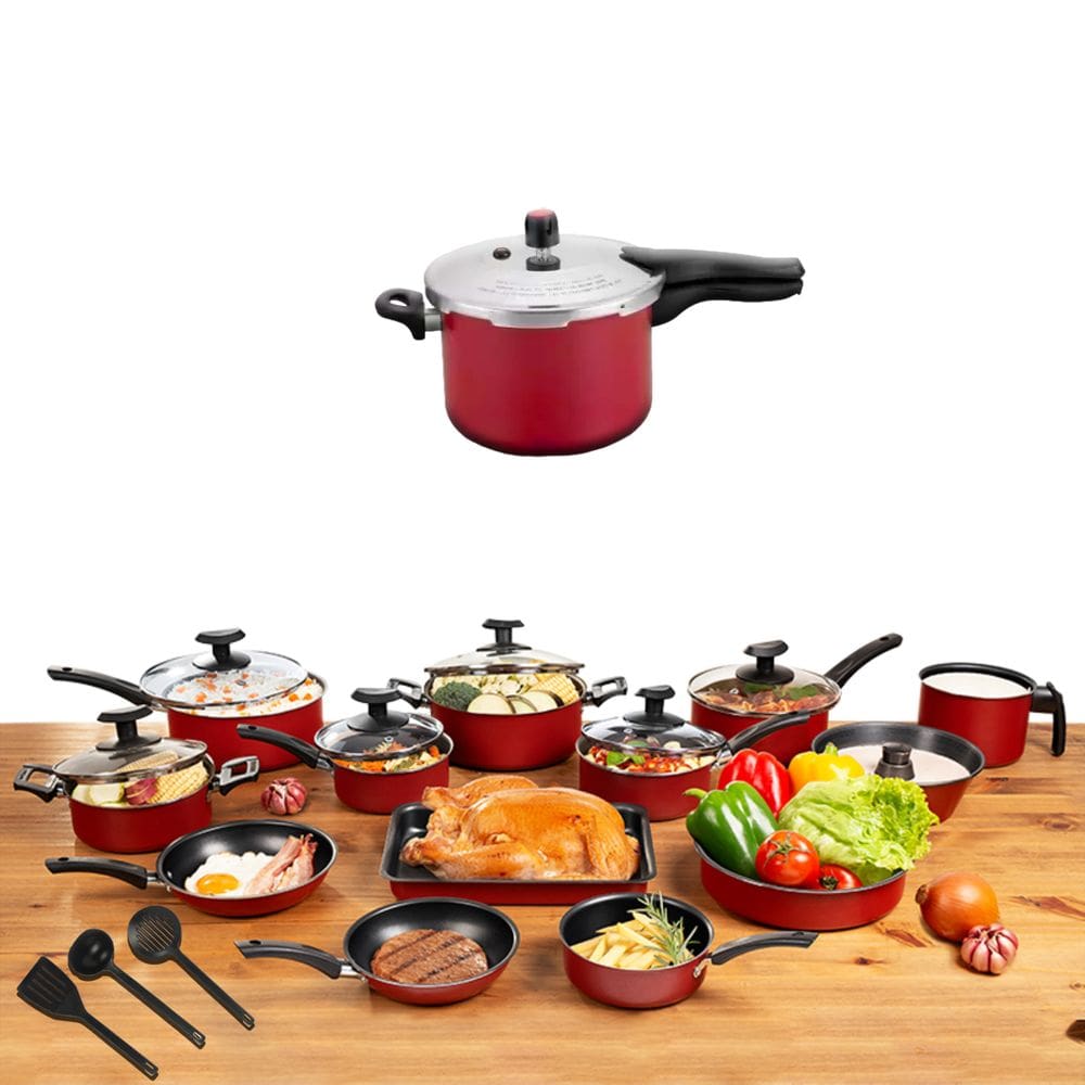 Conjunto Panelas 17 Pc Antiaderente Panela Pressão 4,5l