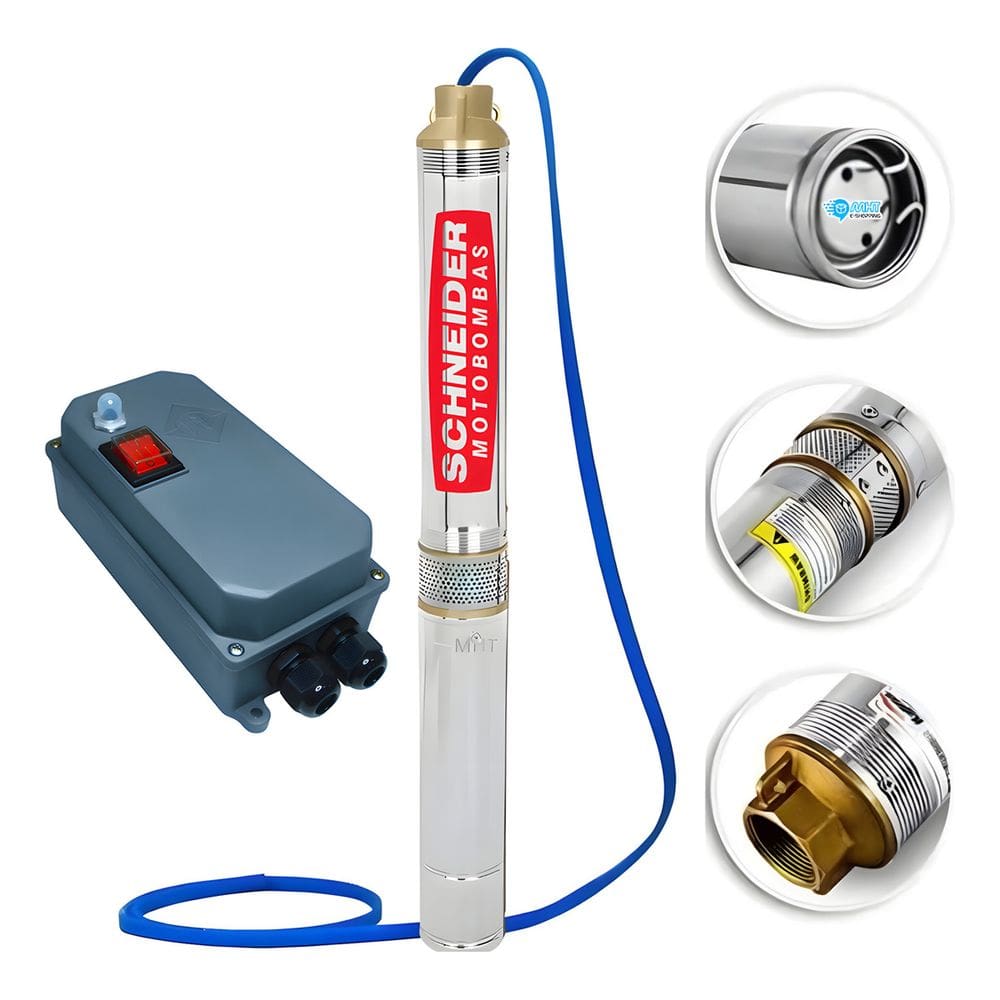 Motobomba Schneider Caneta Poço Artesiano 1cv 220v + Painel Box
