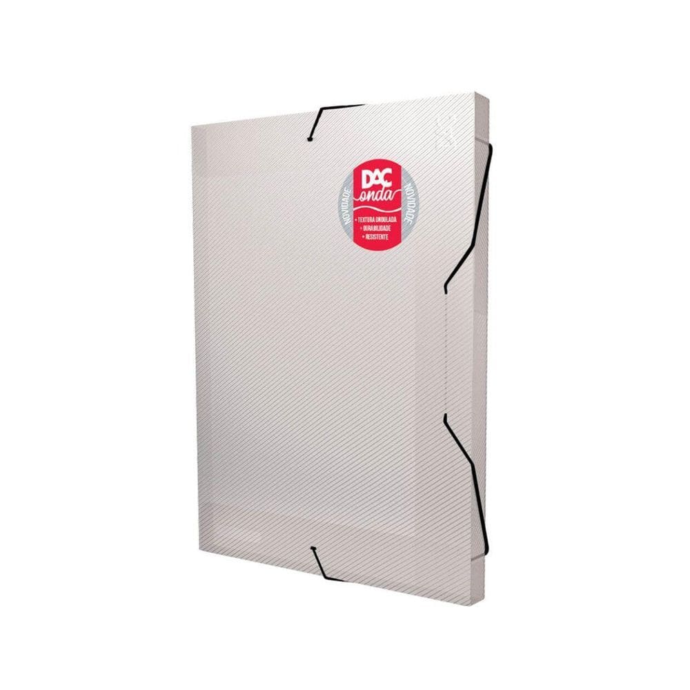 Pasta Aba Elástica Dac Onda Ofício Transparente 4cm