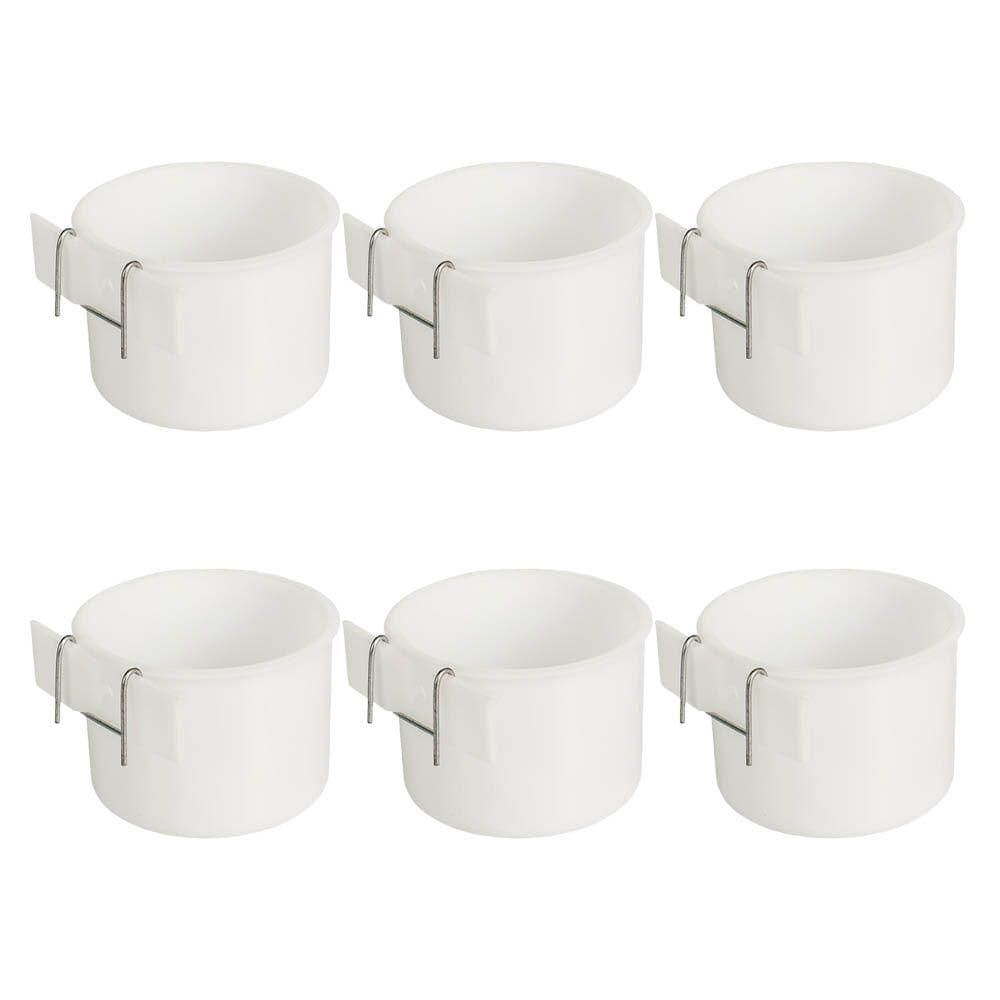 Caneca Plástica Com Gancho 125ml Kit Com 6 Unidades
