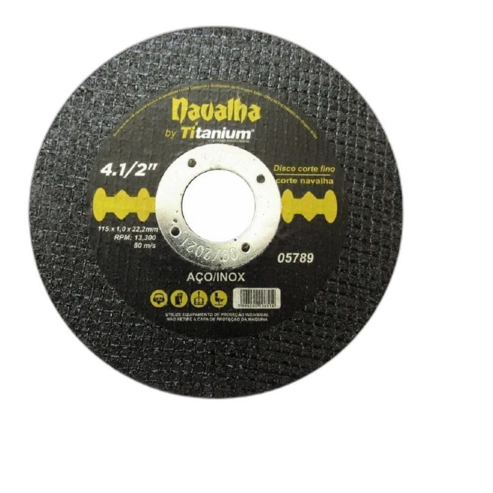 25 Peças Disco De Corte Fino Inox 4.1/2 X 1,0 Esmerilhadeira
