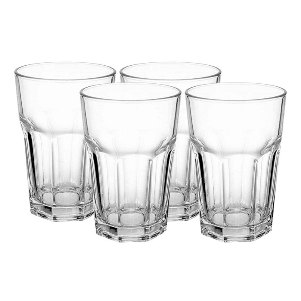 Jogo de Copos de Vidro para Suco e Smoothies 350ML - 4 Un
