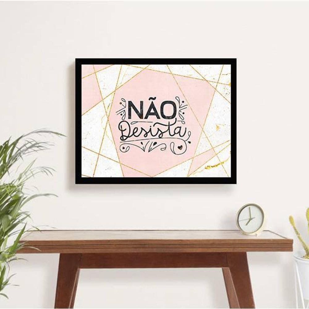 Quadro Decorativo Não Desista 45X34Cm