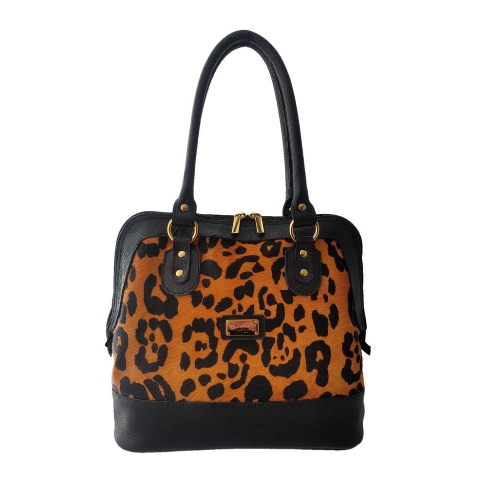 Bolsa Sacola Topgrife Shopper Couro Pelo Onça