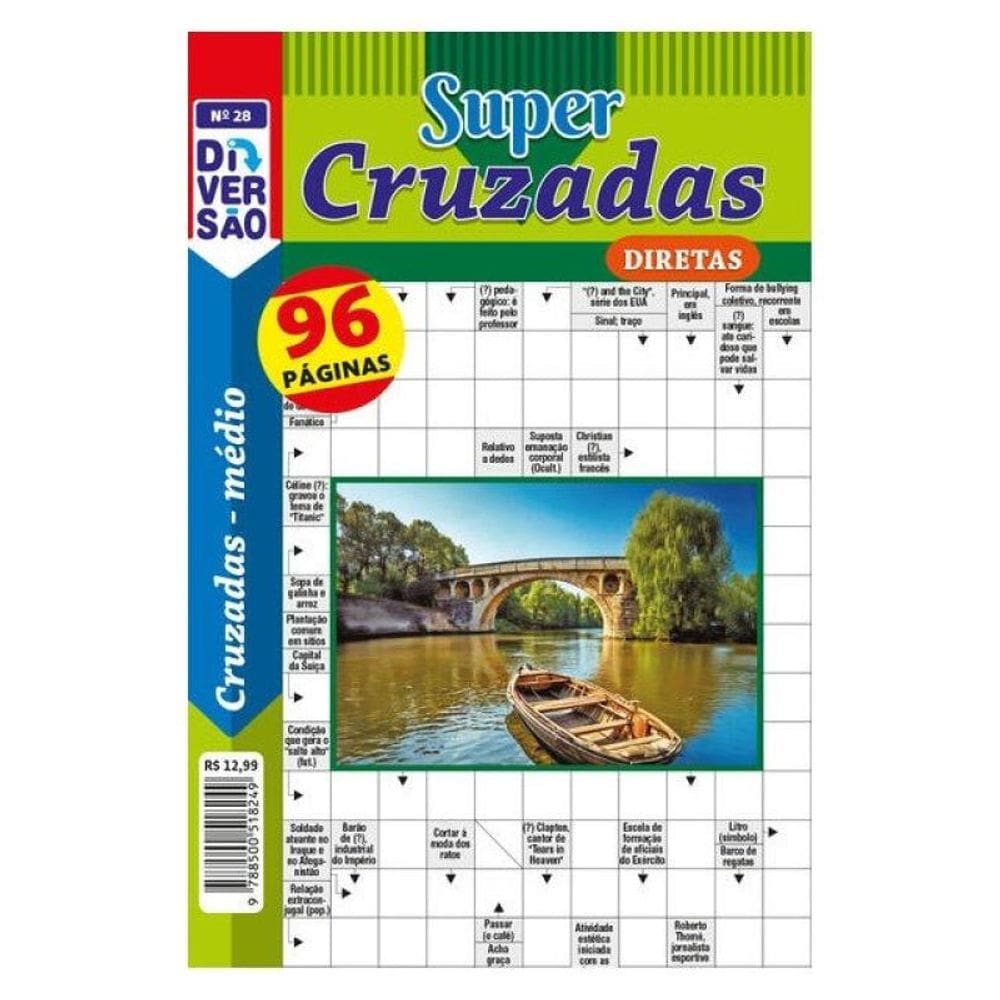 Livro Diversão Super Palavras-Cruzadas Diretas 28
