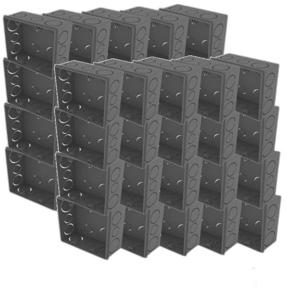 Kit 40 Caixa De Luz 4X4 Embutir Cinza Tuboline