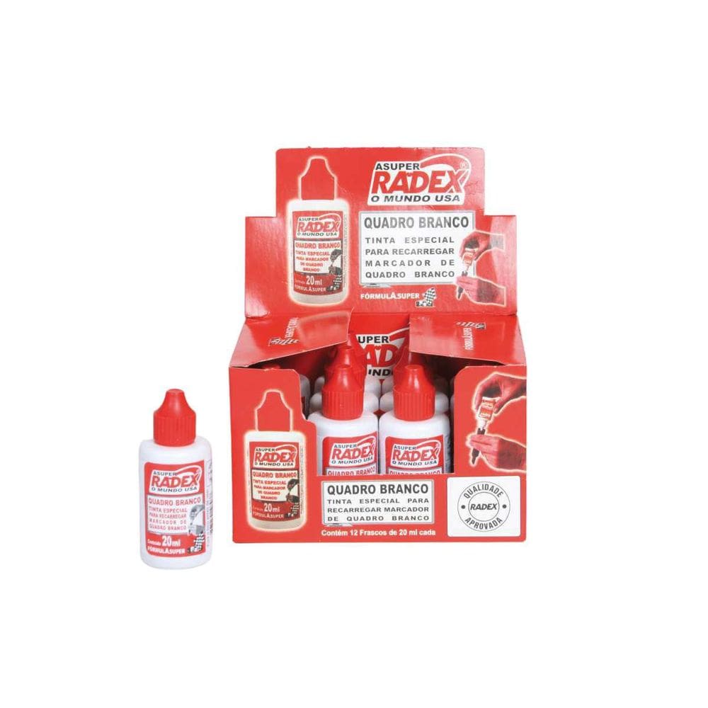 Tinta Marcador Quadro Branco Reabastecedor 20Ml Vermelho