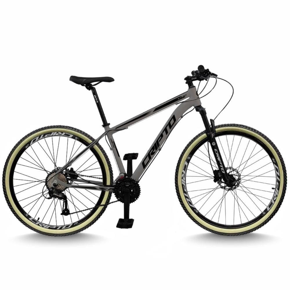 Bicicleta Aro 29 Cripto 24 Marchas Freios Disco E Suspensão Pneu Bege - Grafite/preto - 19" Grafite/preto