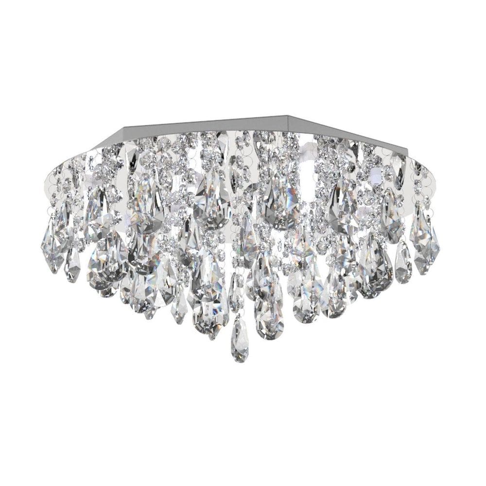 Plafon Lustre De Cristal 40Cm De Estar Mesa Jantar Living