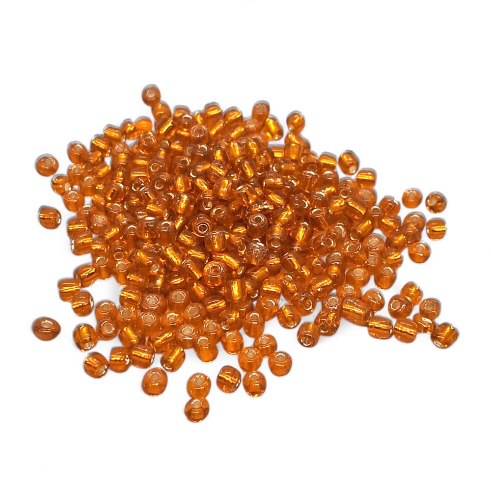 Miçanga para Guia Laranja Cristal Artesanato 4mm de 250g