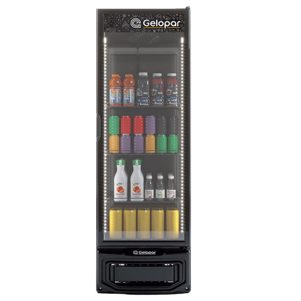 Expositor de Bebidas 445L GRV45BINLB All Black Gelopar Bivolt