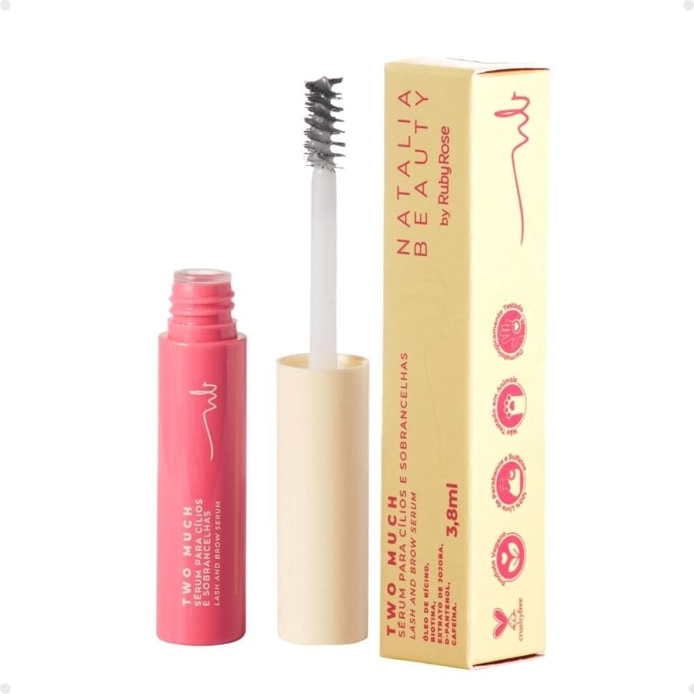 Sérum Para Cílios e Sobrancelhas Natalia Beauty By Ruby Rose Two Much 3,8ml
