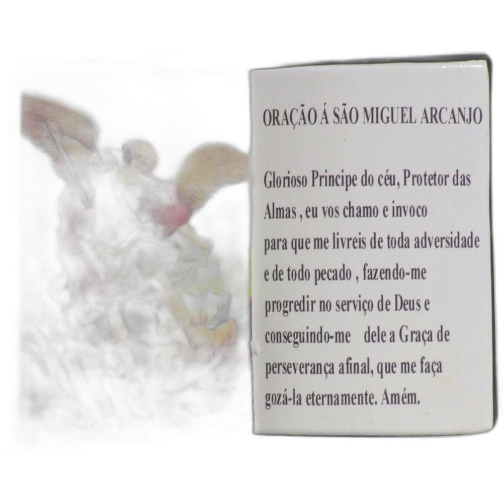 Enfeite Decorativo Em Resina Livro Arcanjo Miguel