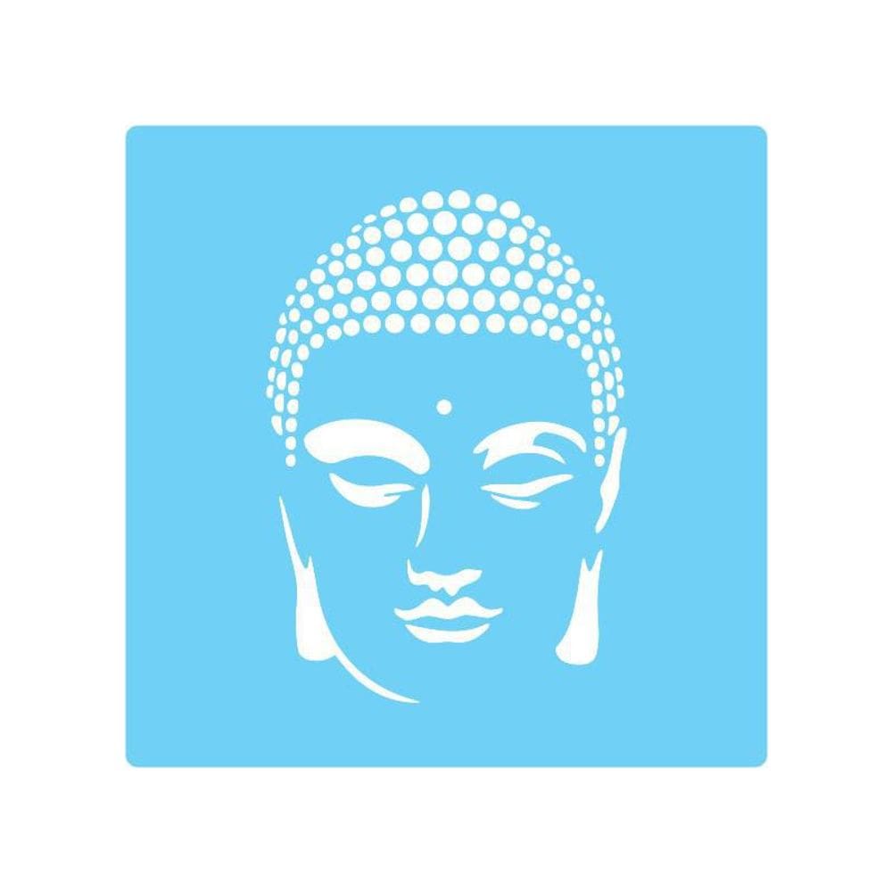 Stencil De Parede Tamako Buda - 55 X 55Cm - Ref 299