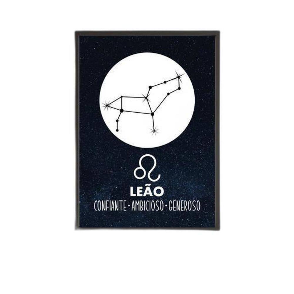 Quadro Coleção Signos - Leão 24X18Cm