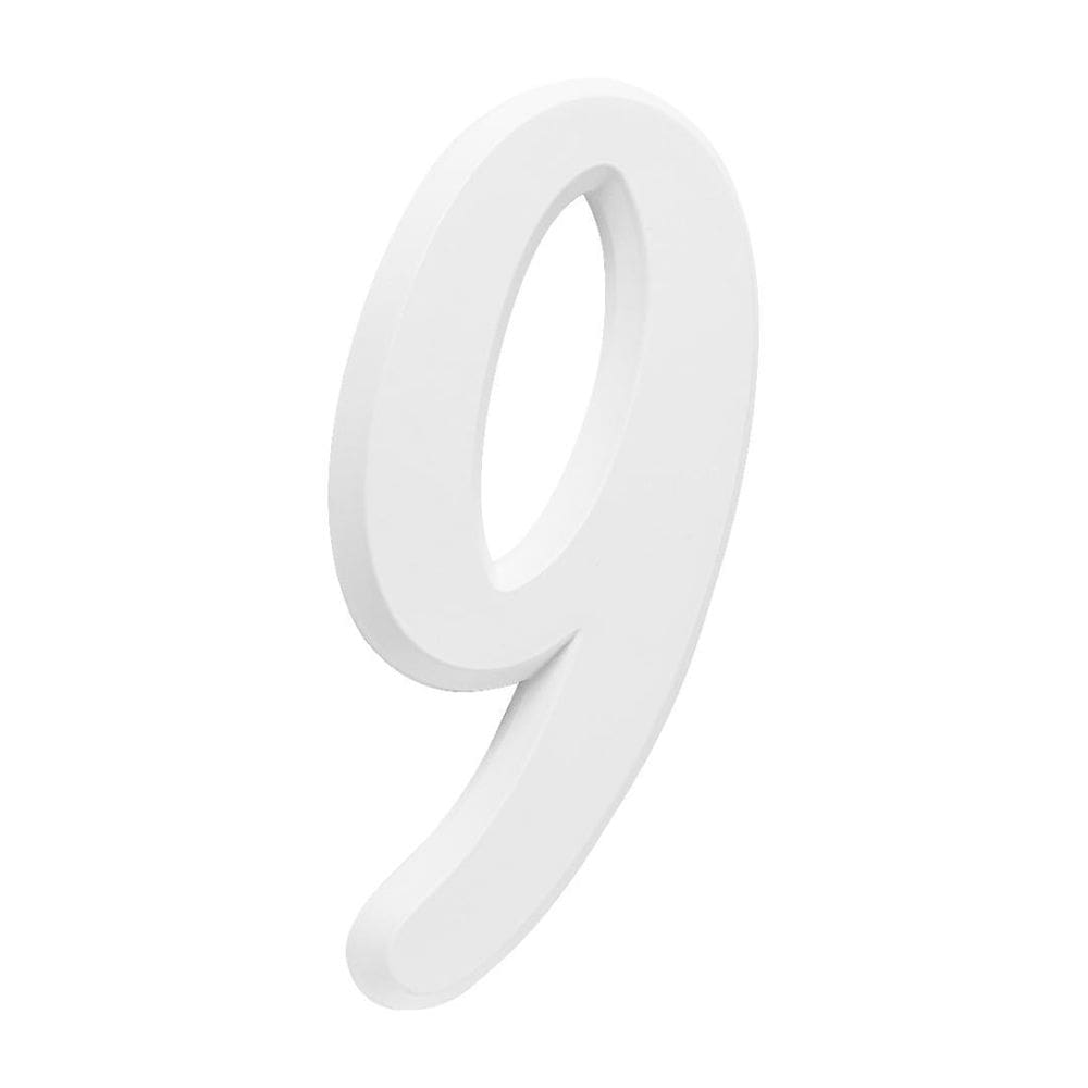 Número Residencial Para Casa 9 Branco 3D 22Cm