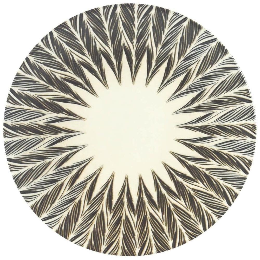 Prato Sobremesa Porcelana 20Cm Plumas