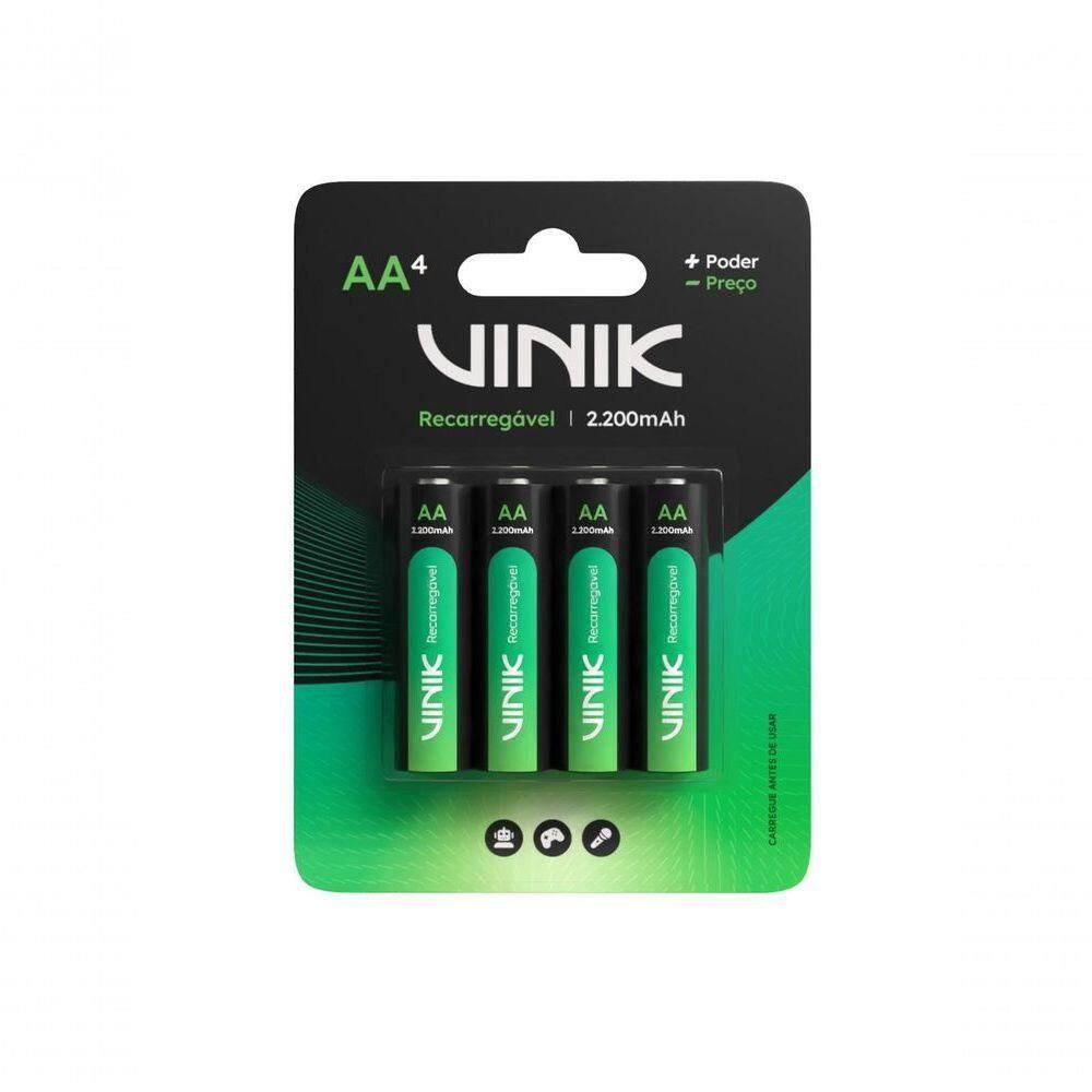 Pilha Recarregável Aa C/4 - 2200mah 1.2v - Vp2ab4r