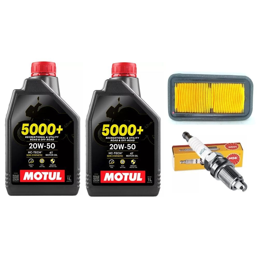 VELA IGNICAO DR8EA + 2l MOTUL 5000+ 20w50 SEMI SINTETICO + FILTRO AR FILTRAN FAZER LANDER TENERE 250