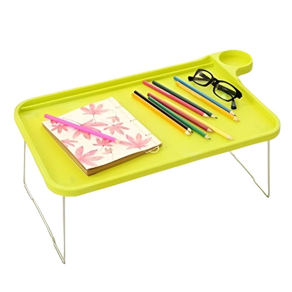 Mesa Desmontavel Notebook Profissional Home Office Portatil Suporte Dobravel Multiuso Estudos Cafe Manha Verde Durabilid