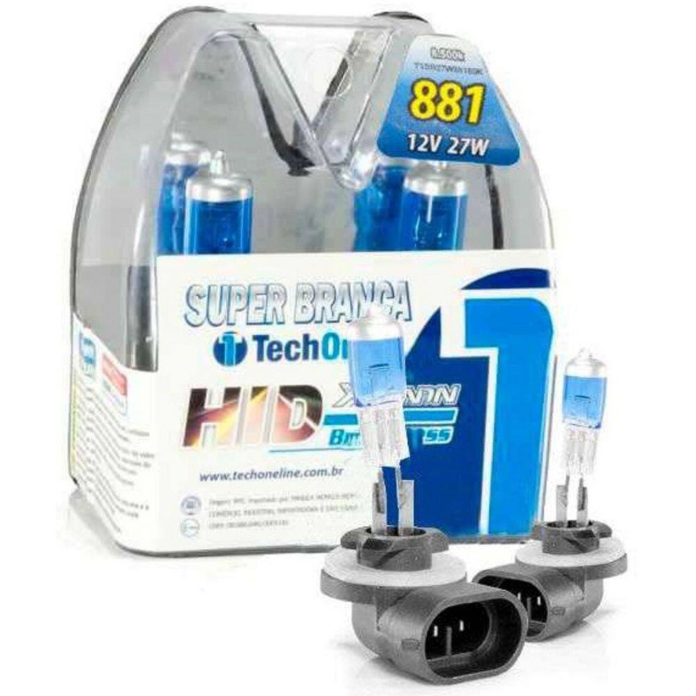 Lâmpada H27 881 Super Branca 8500k TechOne