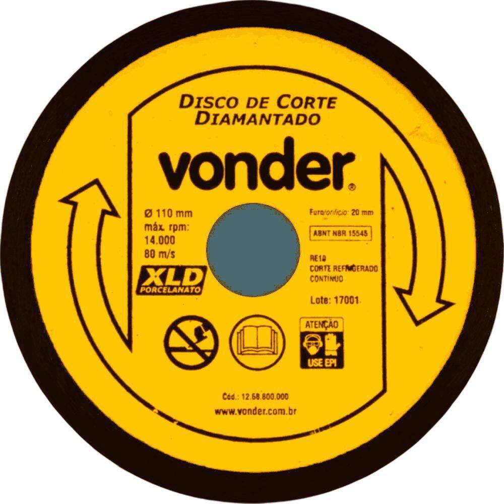 Disco Diamantado Para Porcelanato 110Mm - Vonder