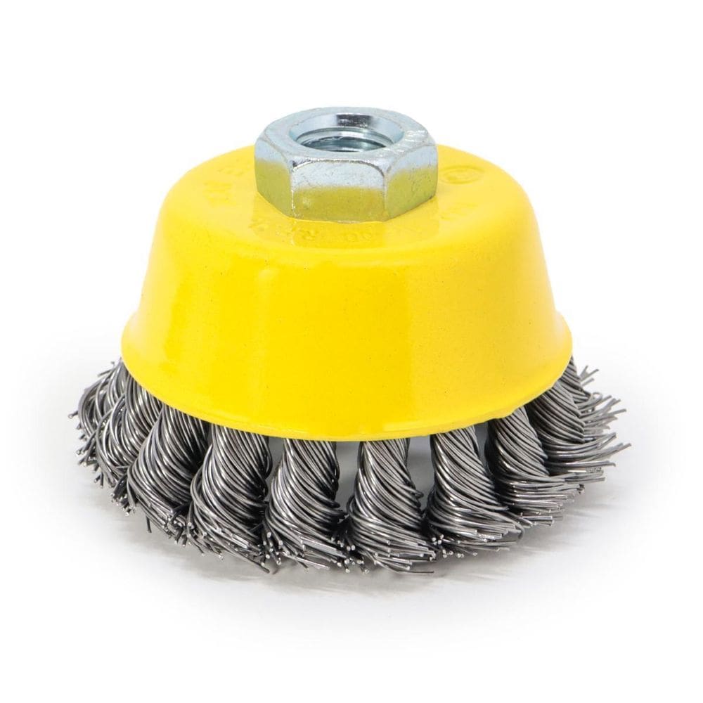 Escova Conica Aço Carbono Copo M14 3Torcido Esmerilhadeira