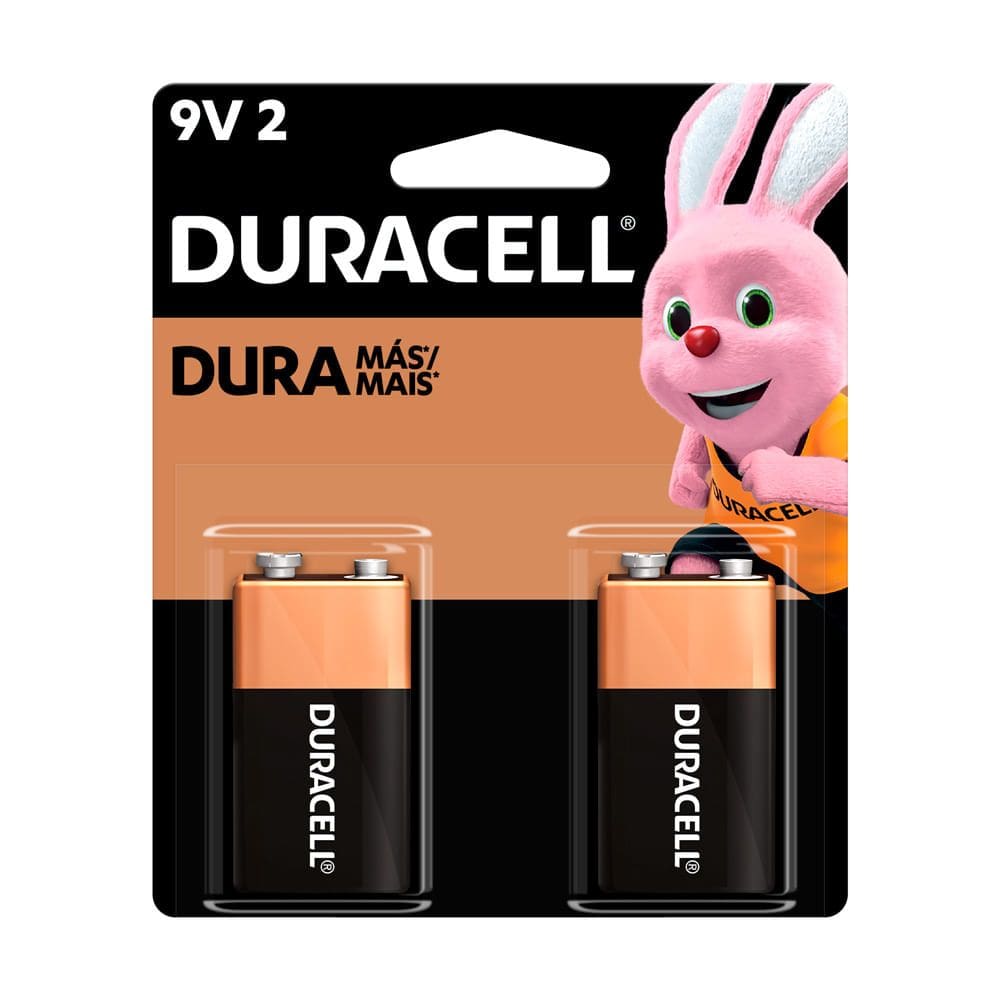 Bateria Duracell 9V Alcalina 2 Unidades