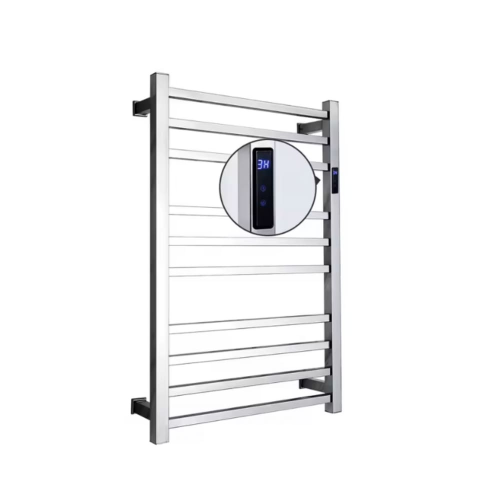 Toalheiro Térmico Quadrado Inox Polido Fio Superior Direito