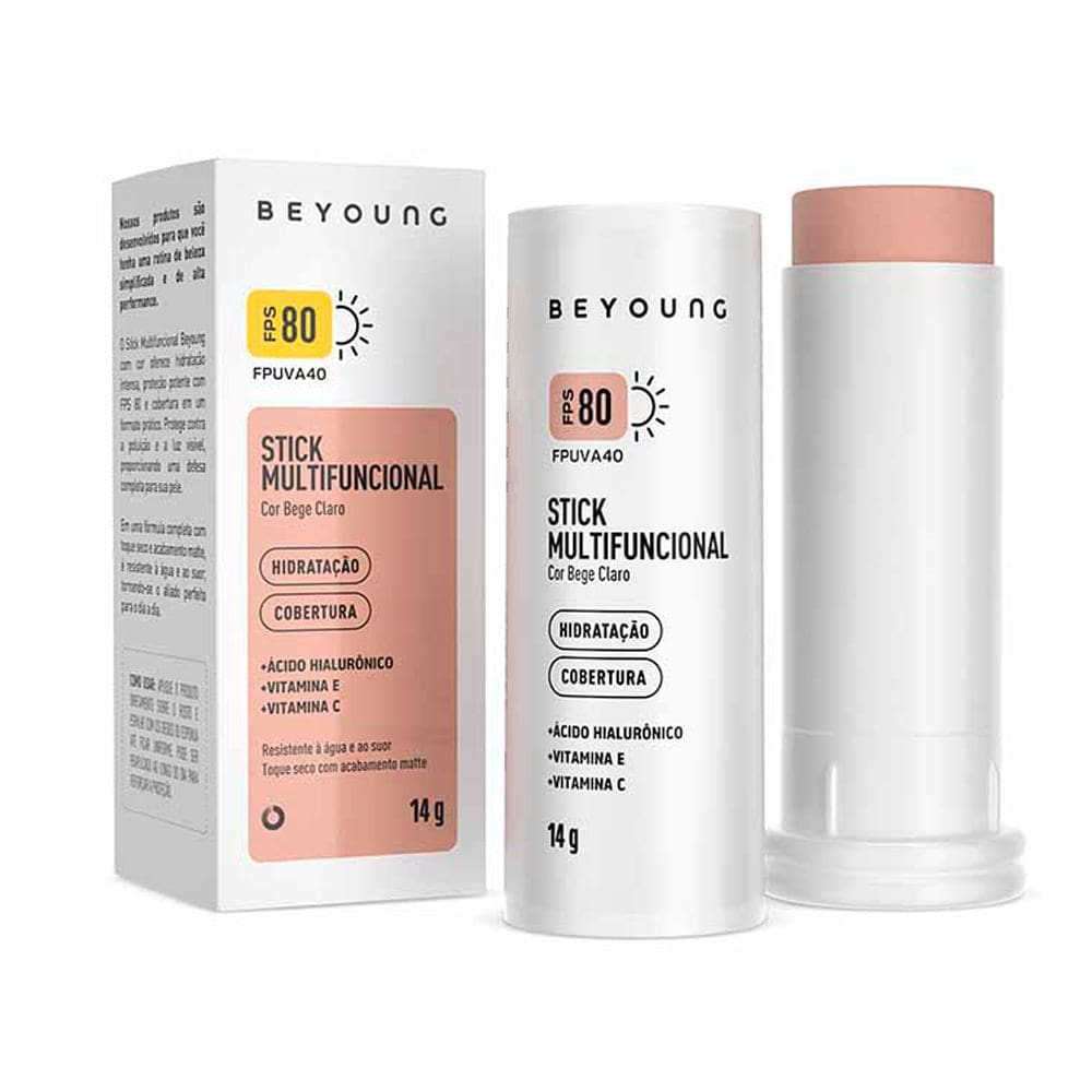 Beyoung Stick Multifuncional FPS 80 Cor Bege Claro 14g