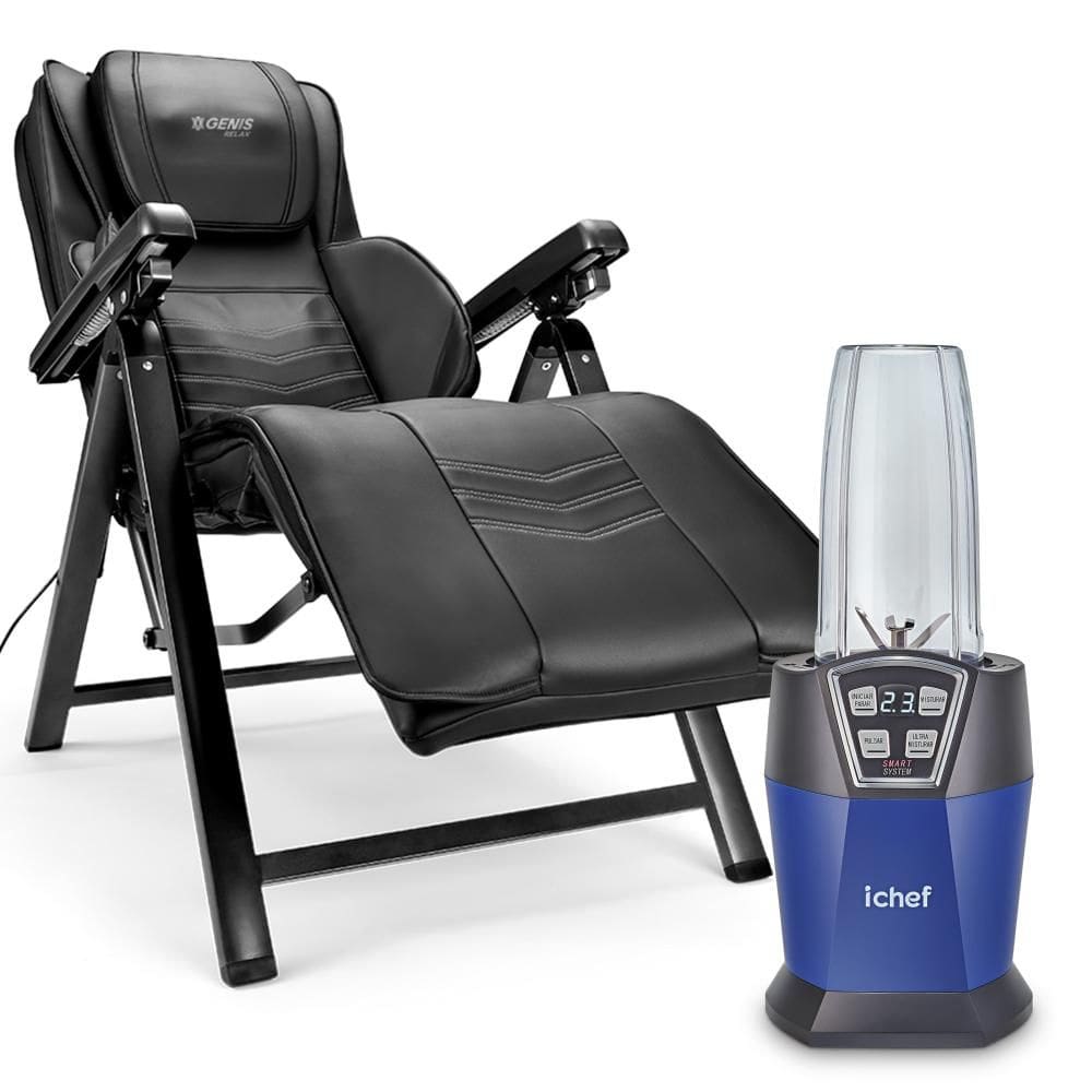 Poltrona de Massagem Flex com Aquecimento Genis Relax e Processador de Alimentos Power Nutri Machine Ichef