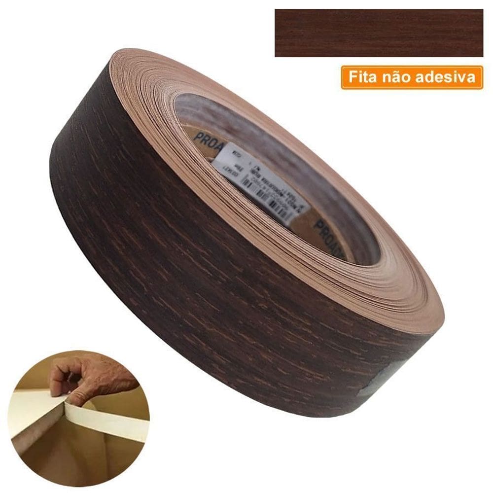 Fita De Borda PVC Nogueira Rubi 22mm X 20m Proadec